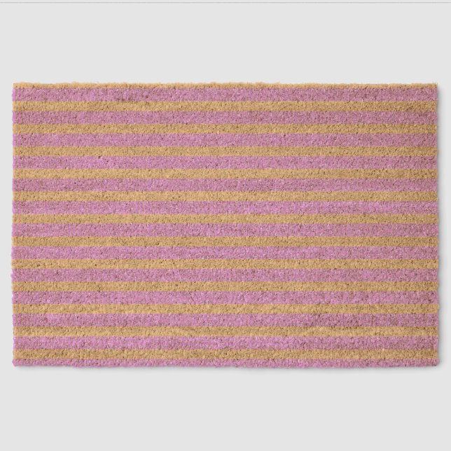 Pink Geometric  Fiber Doormat (Front)