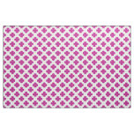 Pink Geometric Flowers on a Light Background Fabric