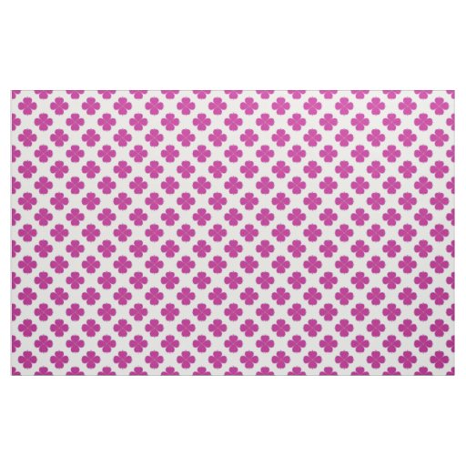 Pink Geometric Flowers on a Light Background Fabric