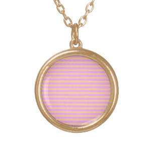 Pink Geometric Gold Plated Necklace