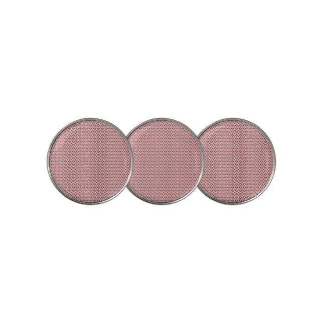 Pink Geometric Golf Marker | Modern Pattern Design (3 Up)