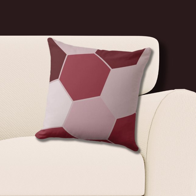 Pink Geometric Hexagon Pattern Throw Pillow (Pink Pillow with Hexagon Pattern)
