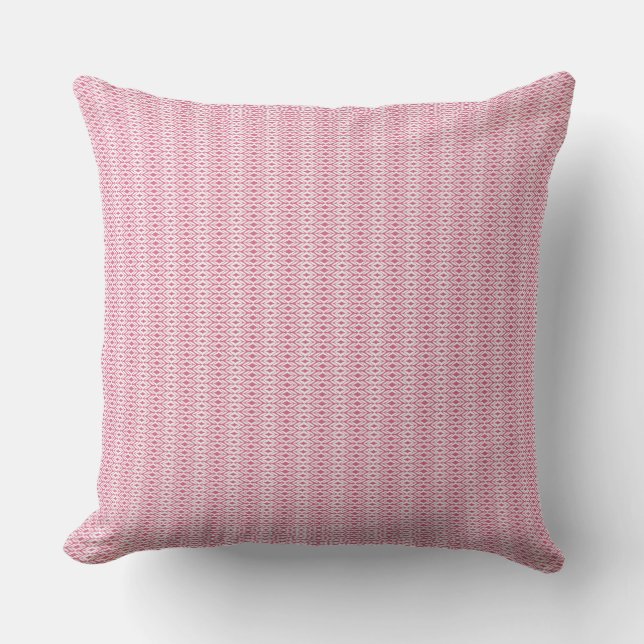 Pink geometric high quality design seamless patter throw pillow (Front)