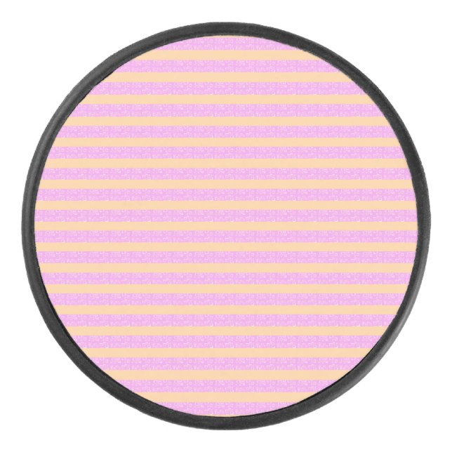 Pink Geometric  Hockey Puck (Front)
