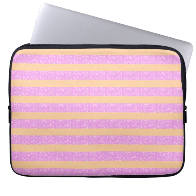 Pink Geometric  Laptop Sleeve (Front)
