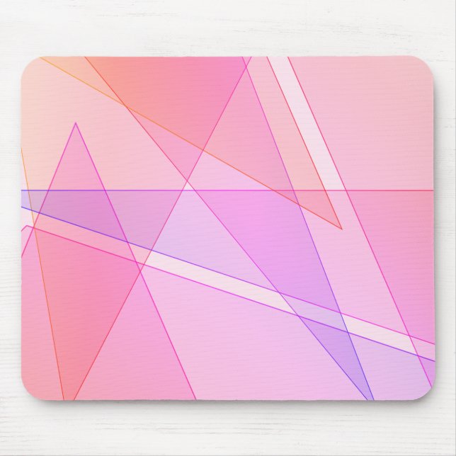 Pink Geometric  Mouse Pad (Front)