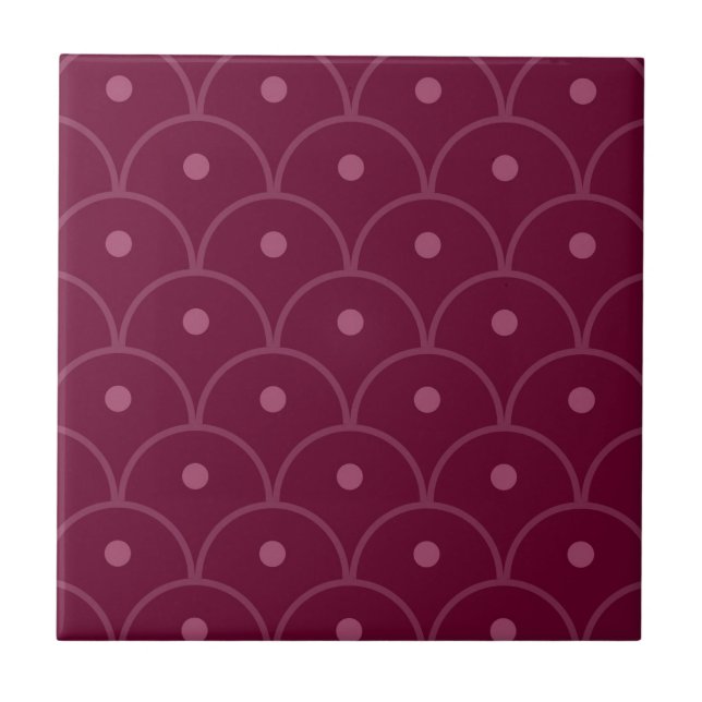 Pink Geometric Pattern Ceramic Tile (Front)