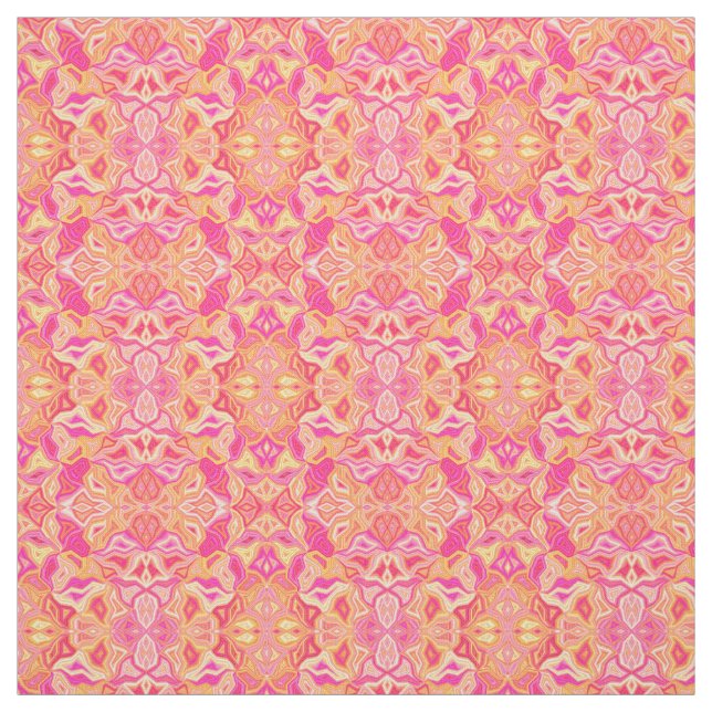 Pink geometric pattern fabric (Swatch)