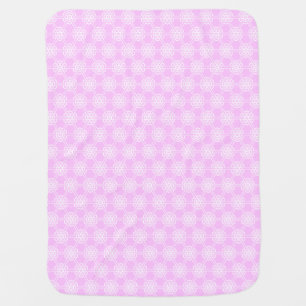 Pink Geometric Pattern Girls Swaddle Blanket