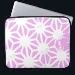 Pink geometric pattern laptop sleeve<br><div class="desc">Pink and white geometric pattern</div>