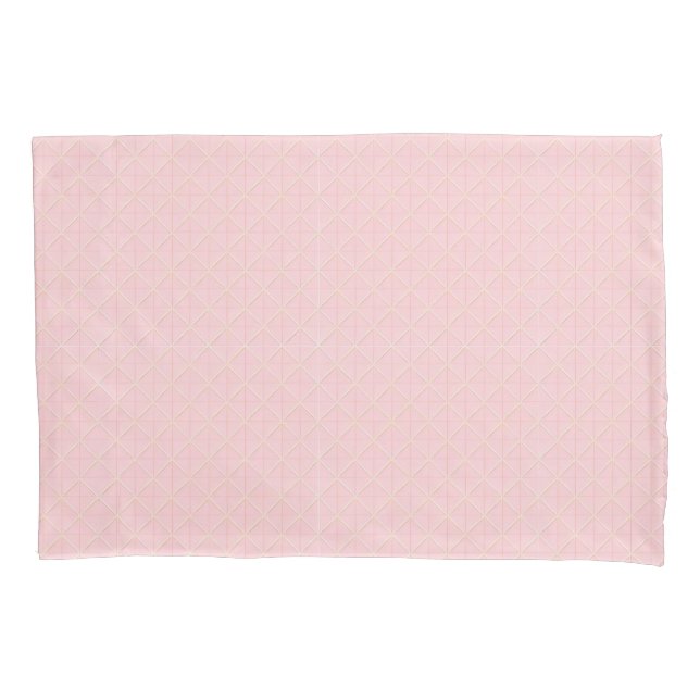 Pink Geometric Pattern with Modern Abstract Pillow Case (Front)