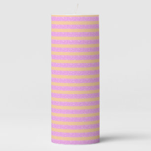 Pink Geometric Pillar Candle