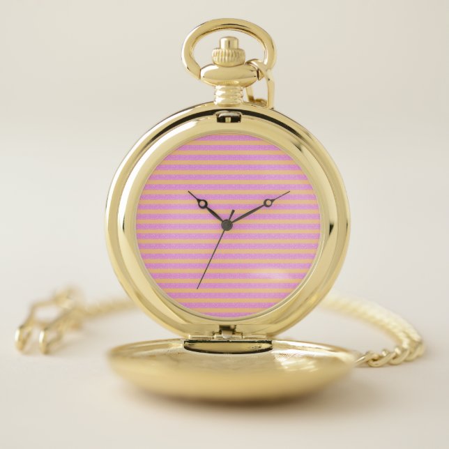 Pink Geometric  Pocket Watch (Inside)