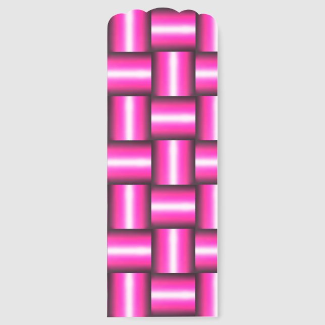 Pink Geometric Seamless Pattern Bookmarks (Front)