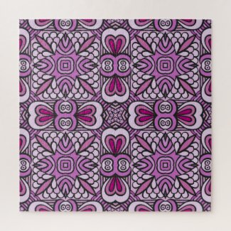Pink Geometric Seamless Pattern 
