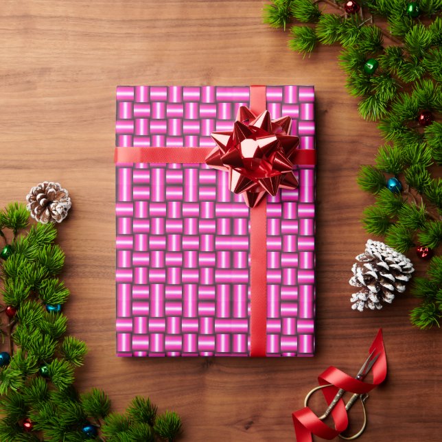 Pink Geometric Seamless Pattern Wrapping Paper (Holiday Gift)