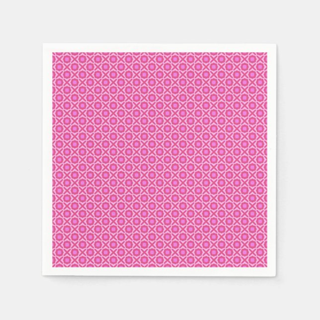 Pink Geometric Shapes Napkins (Front)