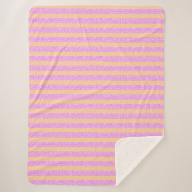 Pink Geometric  Sherpa Blanket (Front)