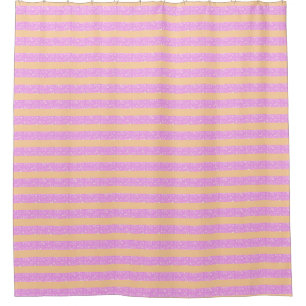 Pink Geometric Shower Curtain