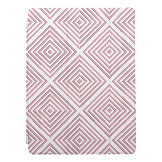 Pink Geometric Squares iPad Pro Cover (Front)