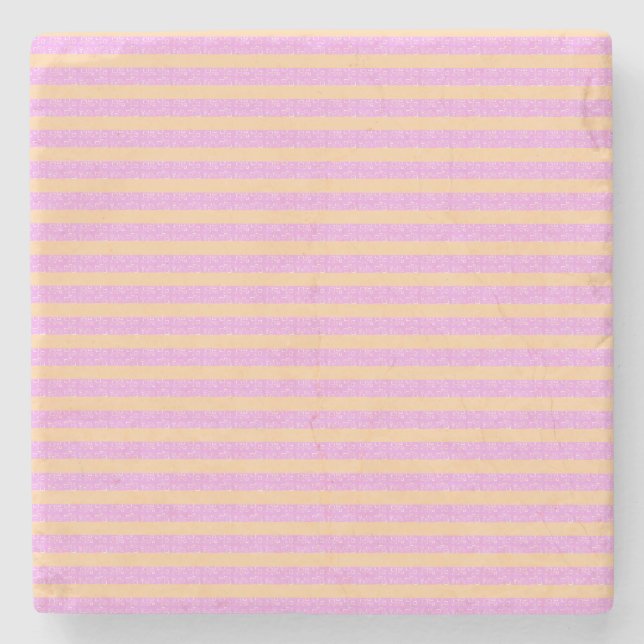 Pink Geometric  Stone Coaster (Front)
