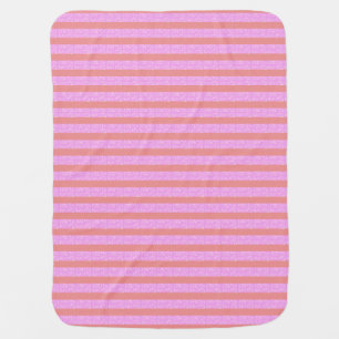 Pink Geometric Stripes Baby Blanket