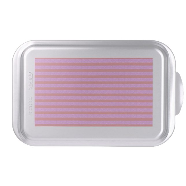 Pink Geometric Stripes  Cake Pan (Front)