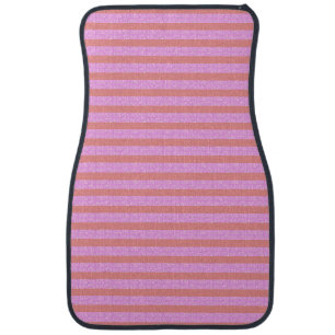 Pink Geometric Stripes  Car Floor Mat