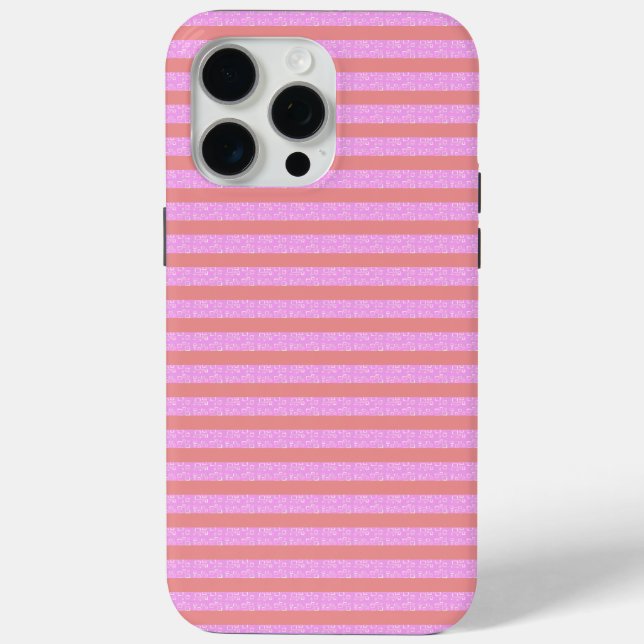 Pink Geometric Stripes  Case-Mate iPhone Case (Back)