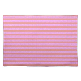 Pink Geometric Stripes  Cloth Placemat