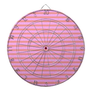 Pink Geometric Stripes Dart Board