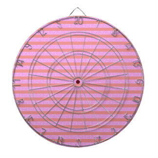 Pink Geometric Stripes Dart Board