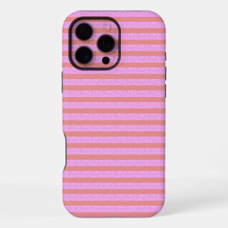 Pink Geometric Stripes  iPhone 16 Pro Max Case
