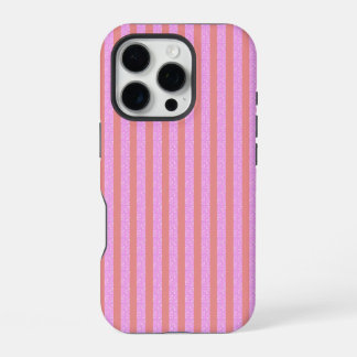 Pink Geometric Stripes iPhone 16 Pro Case