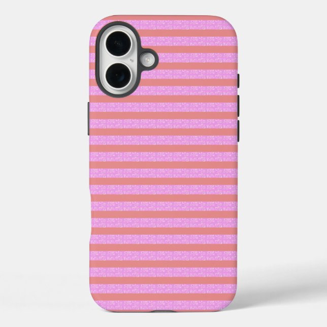 Pink Geometric Stripes iPhone / iPad case (Back)