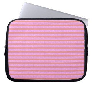 Pink Geometric Stripes Laptop Sleeve
