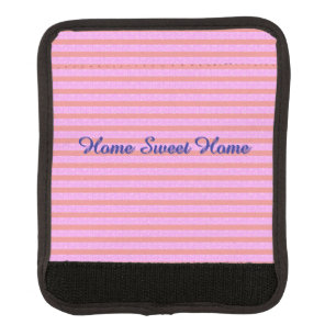 Pink Geometric Stripes Luggage Handle Wrap
