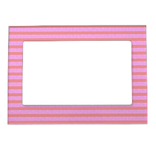 Pink Geometric Stripes  Magnetic Frame