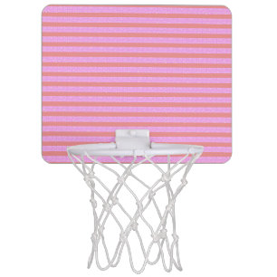 Pink Geometric Stripes Mini Basketball Hoop