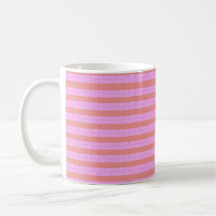 Pink Geometric Stripes Mug