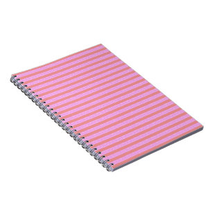 Pink Geometric Stripes Notebook