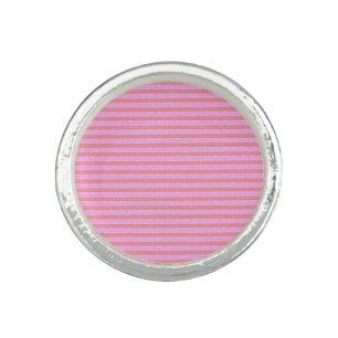 Pink Geometric Stripes Photo Ring