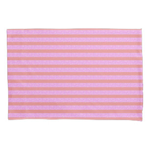 Pink Geometric Stripes Pillow Case