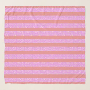 Pink Geometric Stripes Scarf