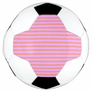 Pink Geometric Stripes Soccer Ball