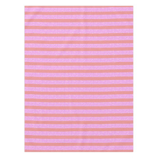 Pink Geometric Stripes Tablecloth