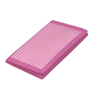 Pink Geometric Stripes Tri-fold Wallet
