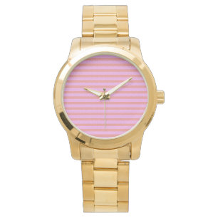 Pink Geometric Stripes Watch
