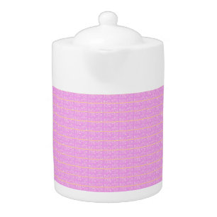 Pink Geometric  Teapot
