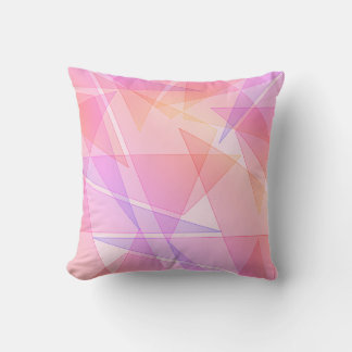 Pink Geometric Throw Pillow
